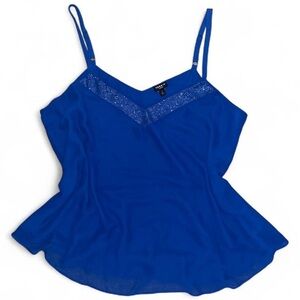 NWT Torrid size 2 royal blue layered tank top with sparkly details